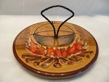 plateau a fromage en céramique et fer forgé Vallauris