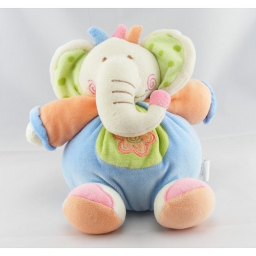 Doudou éléphant bleu - , rose