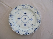 ANTIQUE 14" ROYAL COPENHAGEN # 1041 BLUE FLUTED FULL LACE LARGE ROUND PLATTER