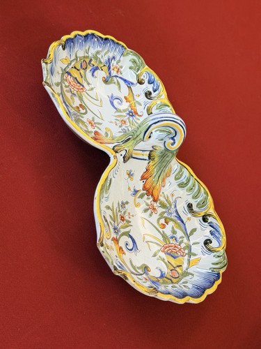 Plat serviteur ancien faïence - plat,