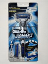 Gillette Mach3 Turbo 3 Lames Rasoir 2 Recharge avec Lubrastrip Rasage Optimal