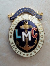 Insigne d'honneur LMC Ligue Maritime et COLONIALE insigne ancien émaillé