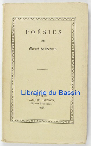 Poésies gérard nerval - de,