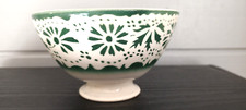 BOL COLLECTION DIGOIN / BADONVILLER ? DECOR FLEURS VERTES FACON DENTELLE CUISINE