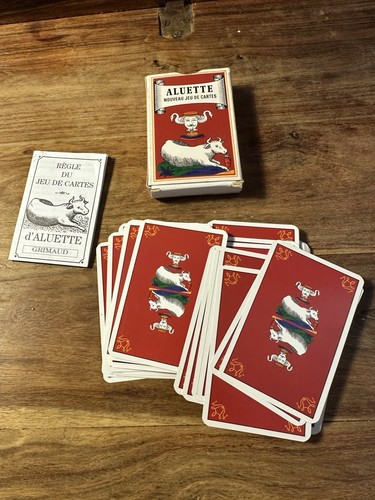 Ancien jeu cartes aluette - ancien,