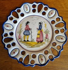 Assiette décorative bord