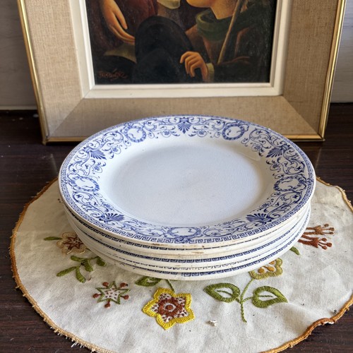 Assiettes plates faïence de - 6,