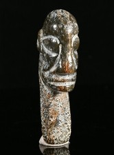 Old Chinese Hongshan Culture Hetian Jade Carve People Person Head Amulet Pendant