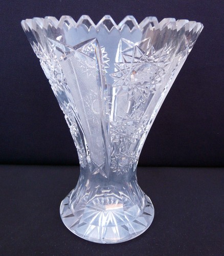 Haut lourd vase cristal - et,