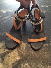 Authentique Sandales Cuir Chaine Maje 38 