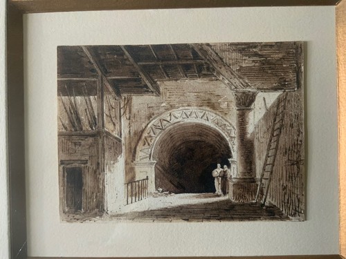 Lavis xixe siècle monastère - xixe,