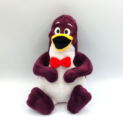 Peluche doudou pingouin violet