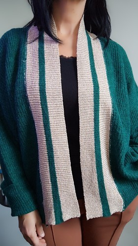 Veste cardigan vert doré