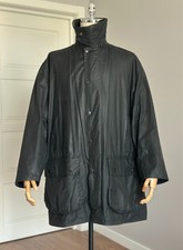 BARBOUR Border A205 Wax Veste Vintage Homme C44/112CM Noir Made In England