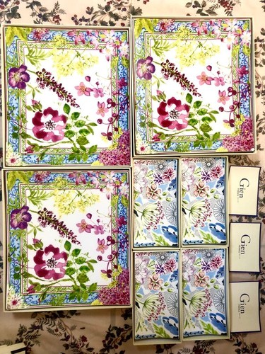 Gien floral pattern - set, of