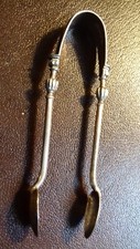 ANCIENNE PINCE A SUCRE ARGENT MASSIF SCHEFFIELD OLD SILVER SUGAR TONGS SILBER