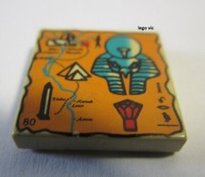 Lego 3068px13 Tan Tile 2x2 Map Orange and Hierogly Adventurers 5978 5988 5909 A4