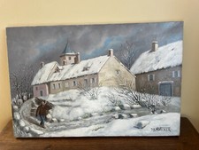 Tableau huile sur toile J.B