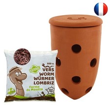 Lombricomposteur WORMacotta 1,1L en terre-cuite à enterrer