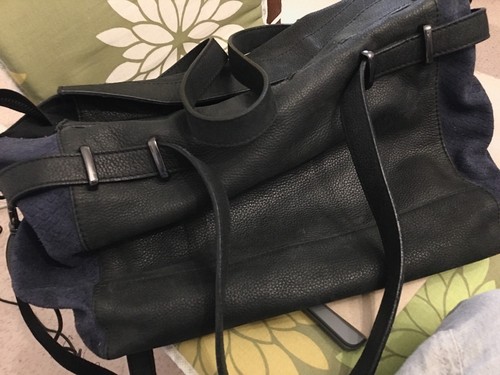 Beau sac main cuir daim - et,