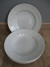 5 ASSIETTES CREUSES BLANCHES