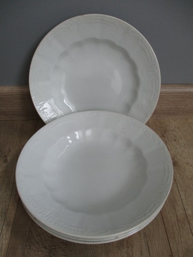 Assiettes creuses blanches - creuses,