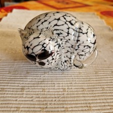 Verrerie Murano Design Archimède Seguso : Figurine CHAT Parfait état