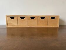 MEUBLE / BOITE DE RANGEMENT EN BOIS NATUREL 5 TIROIRS DECO LOFT