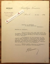 ● Edouard ROUSSEL 1933 sénateur né à Lille - Roubaix - Wattrelos - Gustin lettre