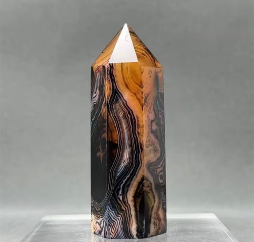 Obélisque agate rayée - obélisque, en