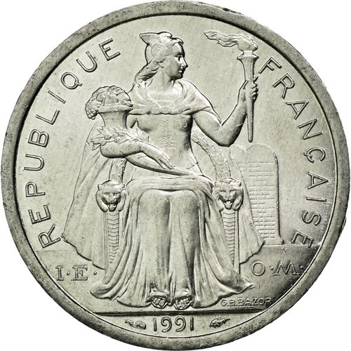 Monnaie french polynesia - polynesia,, 2