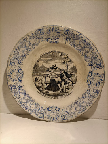 Ancien assiette parlante - ancien.,