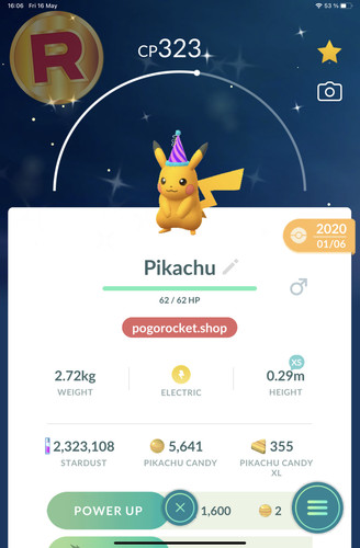 Shiny pikachu purple party hat - shiny,