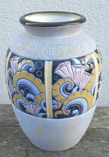  GRAND VASE CÉRAMIQUE SIGNÉ AMPHORA ART  DÉCO 30  CM 