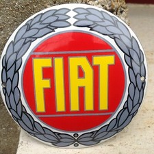 Plaque émaillée FIAT Enamel Sign no Abarth Lancia Alfa Roméo Vw