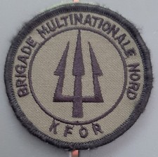 Patch OPEX Vintage KFOR BRIGADE MULTINATIONALE NORD scratch 77 mm ORIGINAL