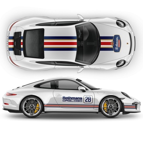 Autocollants rayures rothmans - autocollants,