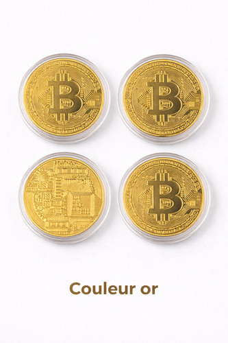 Lot pièces bitcoin - 4, souvenir