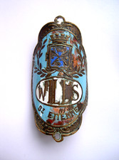 Plaque de Velo Cycles WILL'S - Old Bike Head Badge Vintage - Emaillee