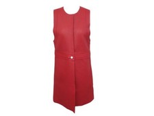 NEUF GILET HERMES MI LONG SANS MANCHES H1129D0Z938 CUIR CERF M 38 JACKET 6400€