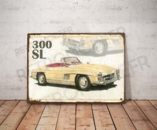 Plaque métal vintage mercedes