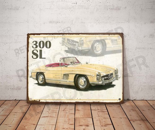 Plaque métal vintage mercedes