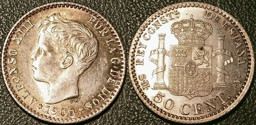 Espagne alfonso xiii 50 - -,