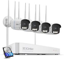 ZOSI 5MP Aurora Lux Kit Caméra de Surveillance WiFi 4K 8CH NVR 1TB Alarme Maison