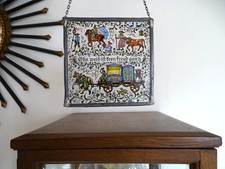 Vitrail à suspendre ancien