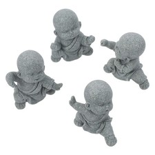  4 Pcs Ornements De Gravier Décoration Feng Shui Petite Statue Bouddha