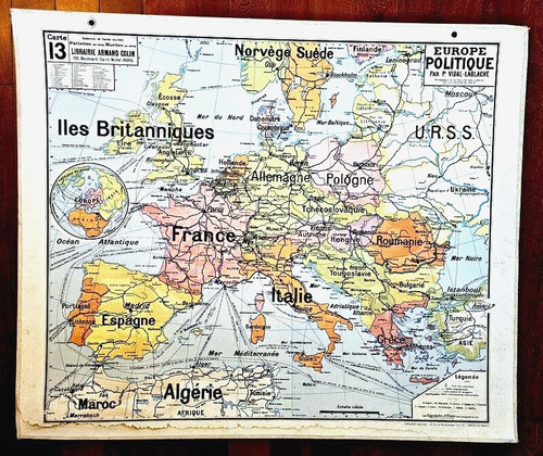 Affiche scolaire carte - affiche,