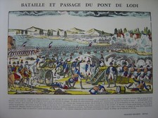 Image d'épinal Pellerin NAPOLEON BONAPARTE Bataille et Passage du Pont de LODI