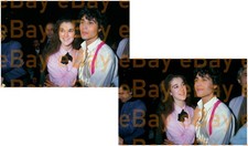 RARE LOT 2 PHOTOS JEAN LUC LAHAYE & CELINE DION EN 1984 A PARIS