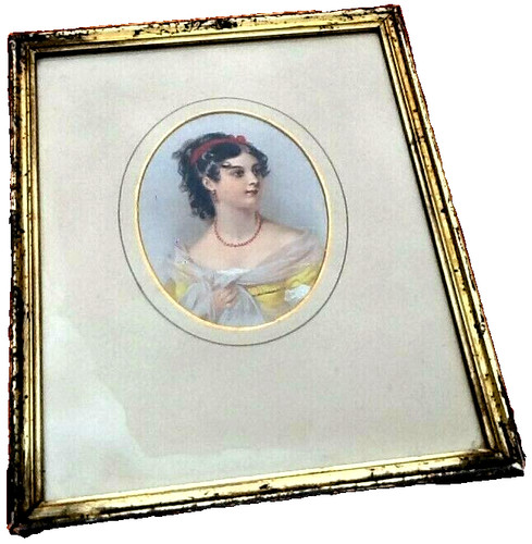 Portrait médaillon xixème - médaillon,